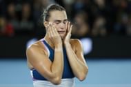 Aryna Sabalenka after winning the 2023 Australian Open.